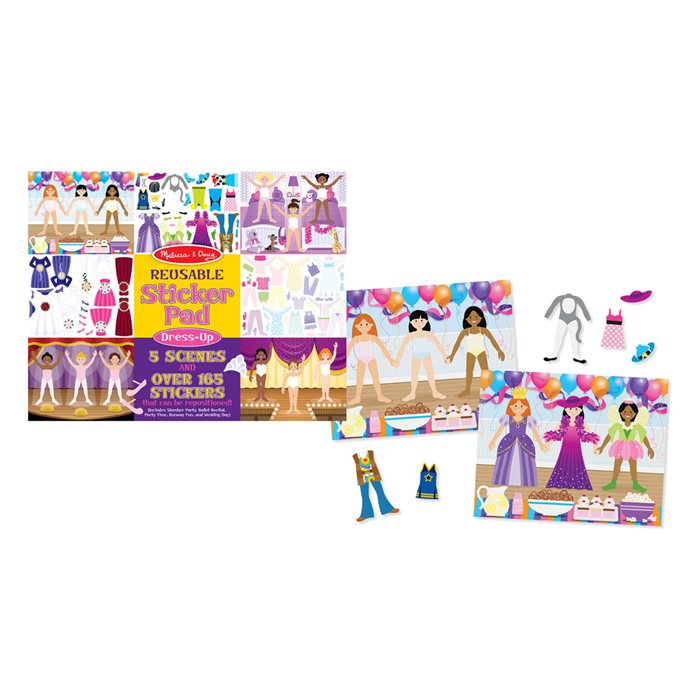 חוברת מדבקות רב פעמית מבית היוצר של מליסה ודאג- הלבשה